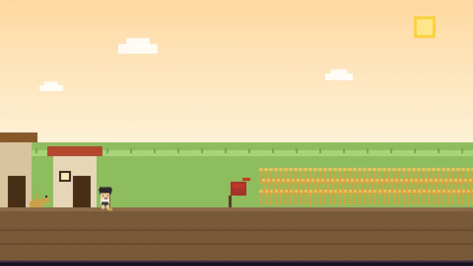 pres_walk — a tiny pixel walk to a store that sells caramel